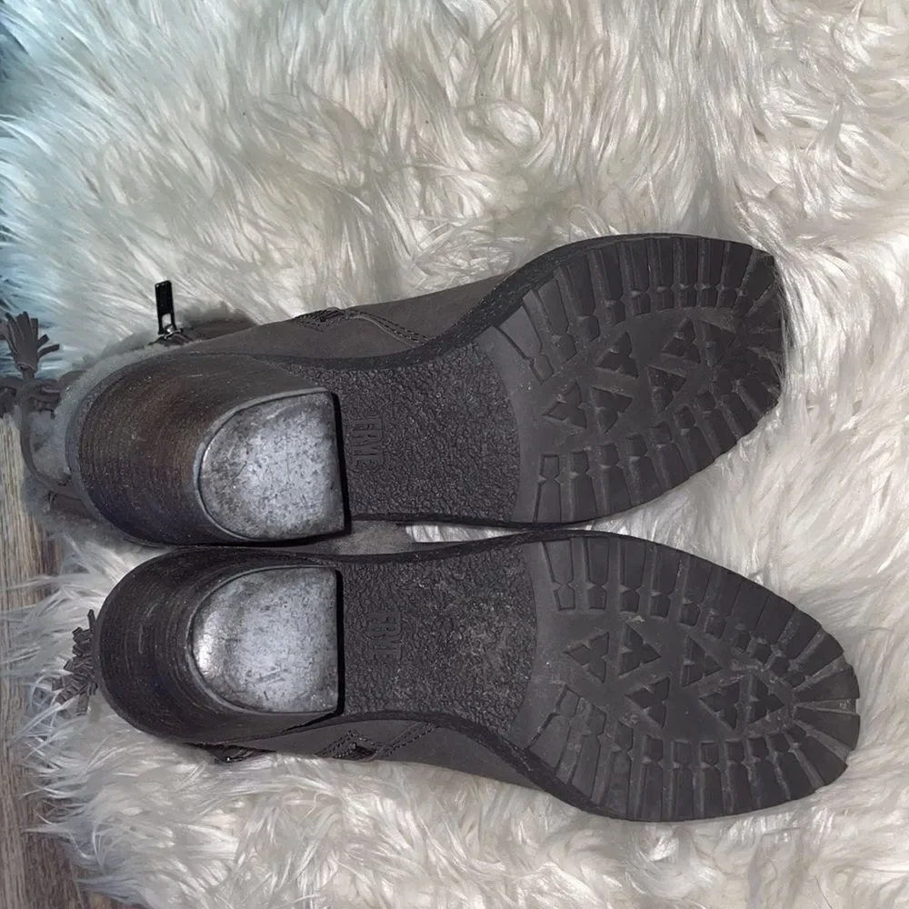 Frye Gray Jen Shearling Boot
